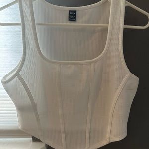 White & black top
